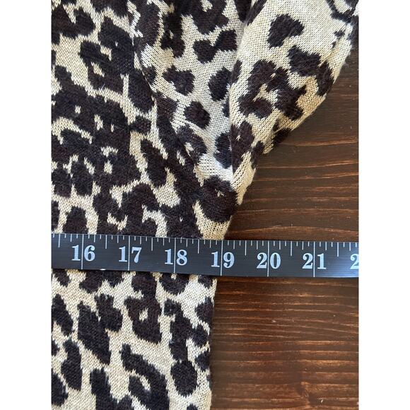 Ralph Lauren Denim & Supply Ombre Leopard Print V-Neck Sweater S Classic Preppy - Picture 8 of 11